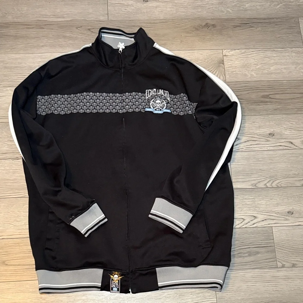 Vintage Y2K Ecko Unlimited Skull Track Jacket 3XL Streetwear